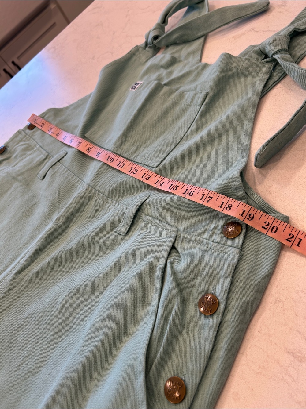 Lucy & Yak Easton Dungarees in Eggshell Blue Minimalist Size 12 - Picture 7 of 11
